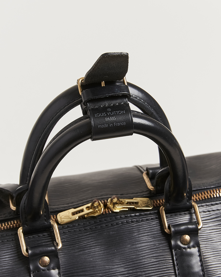 Heren | Louis Vuitton Pre-Owned Keepall 45 Epi Leather Bag Black | Louis Vuitton Pre-Owned | Keepall 45 Epi Leather Bag Black