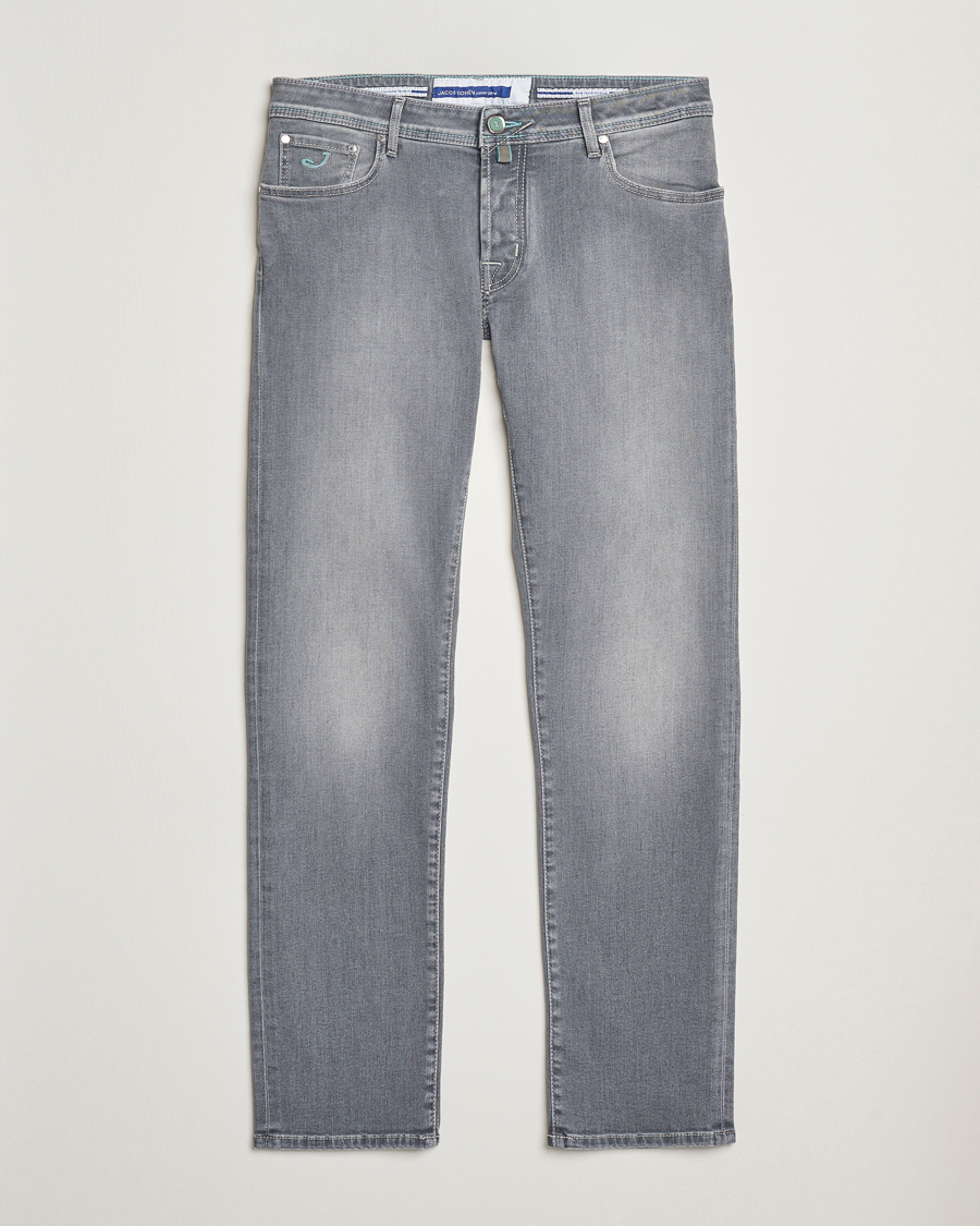 Heren | Jeans | Jacob Cohën | Nick Slim Fit Stretch Jeans Light Grey