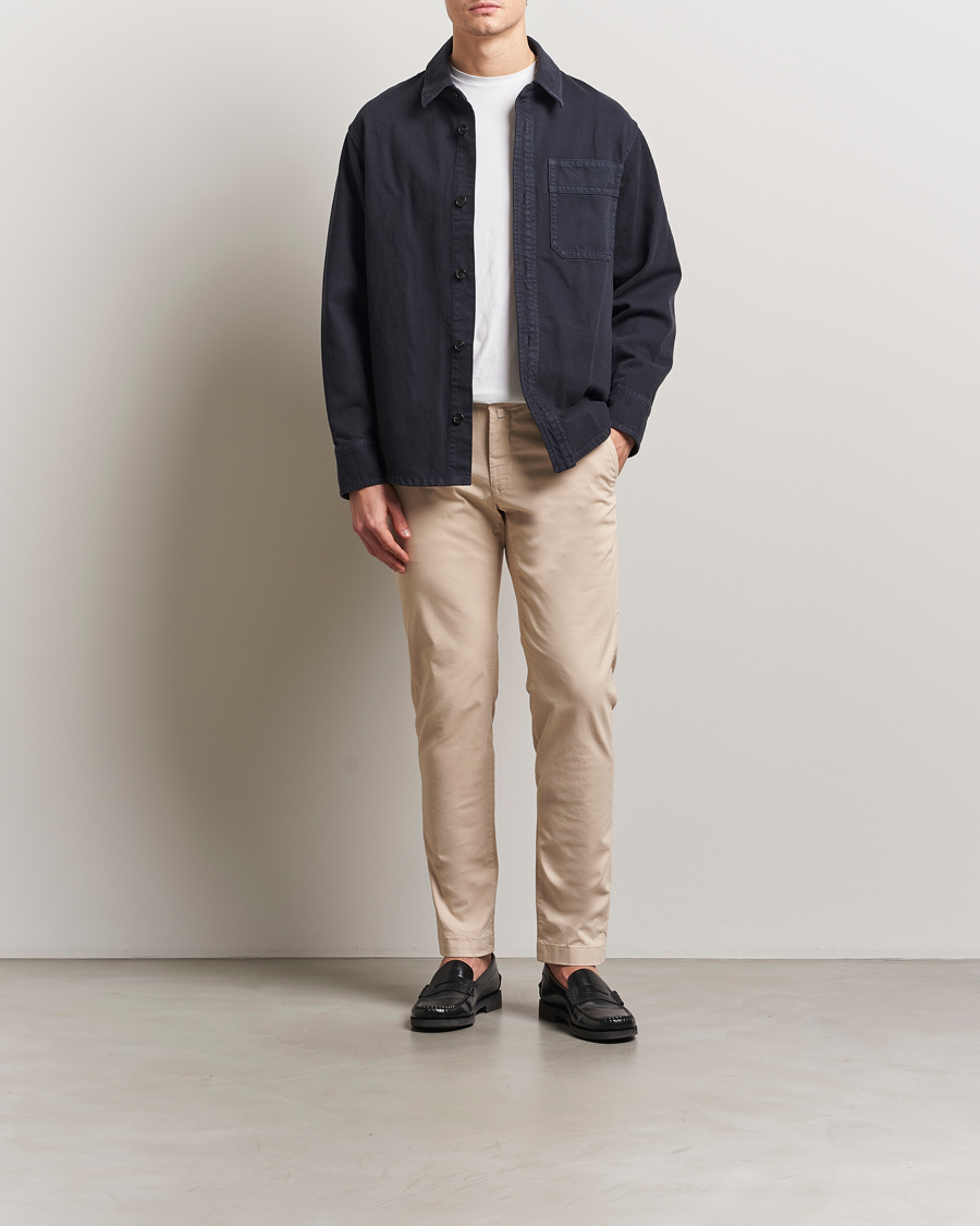 Heren | Broeken | Jacob Cohën | Bobby Cotton Gabardine Chinos Beige