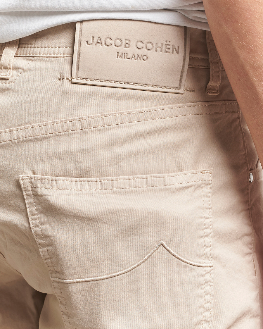 Heren | Korte broek | Jacob Cohën | Nicolas Cotton Gabardine Shorts Beige