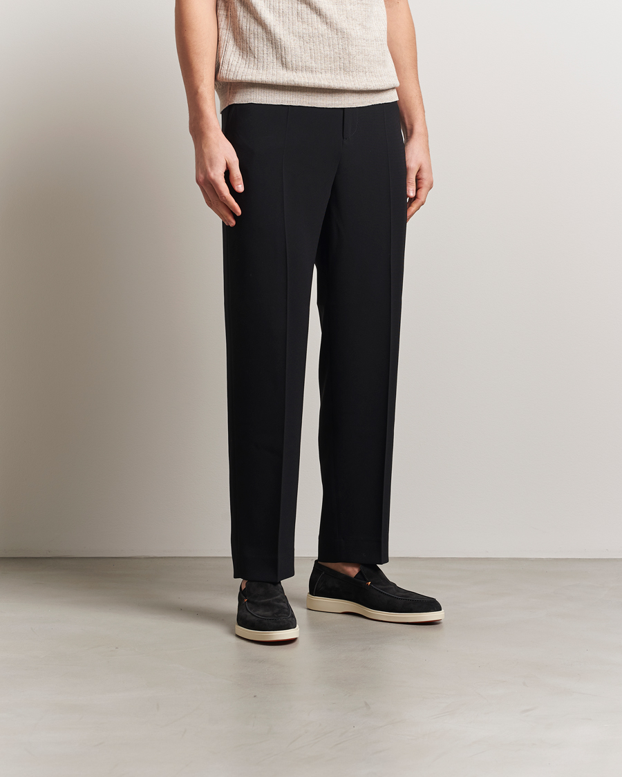 Heren | Instappers | Santoni | Detroit Loafers Black Suede