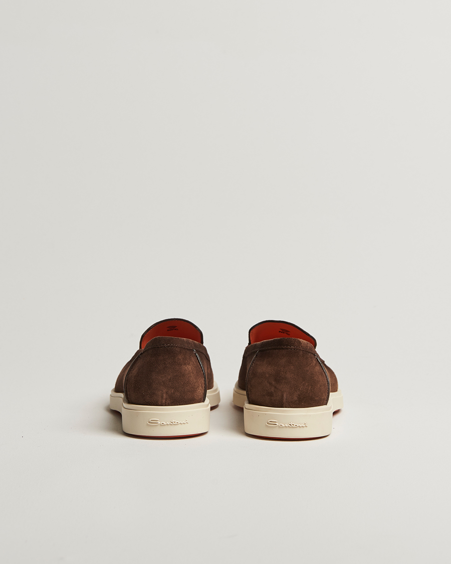 Heren | Instappers | Santoni | Detroit Loafer Brown Suede