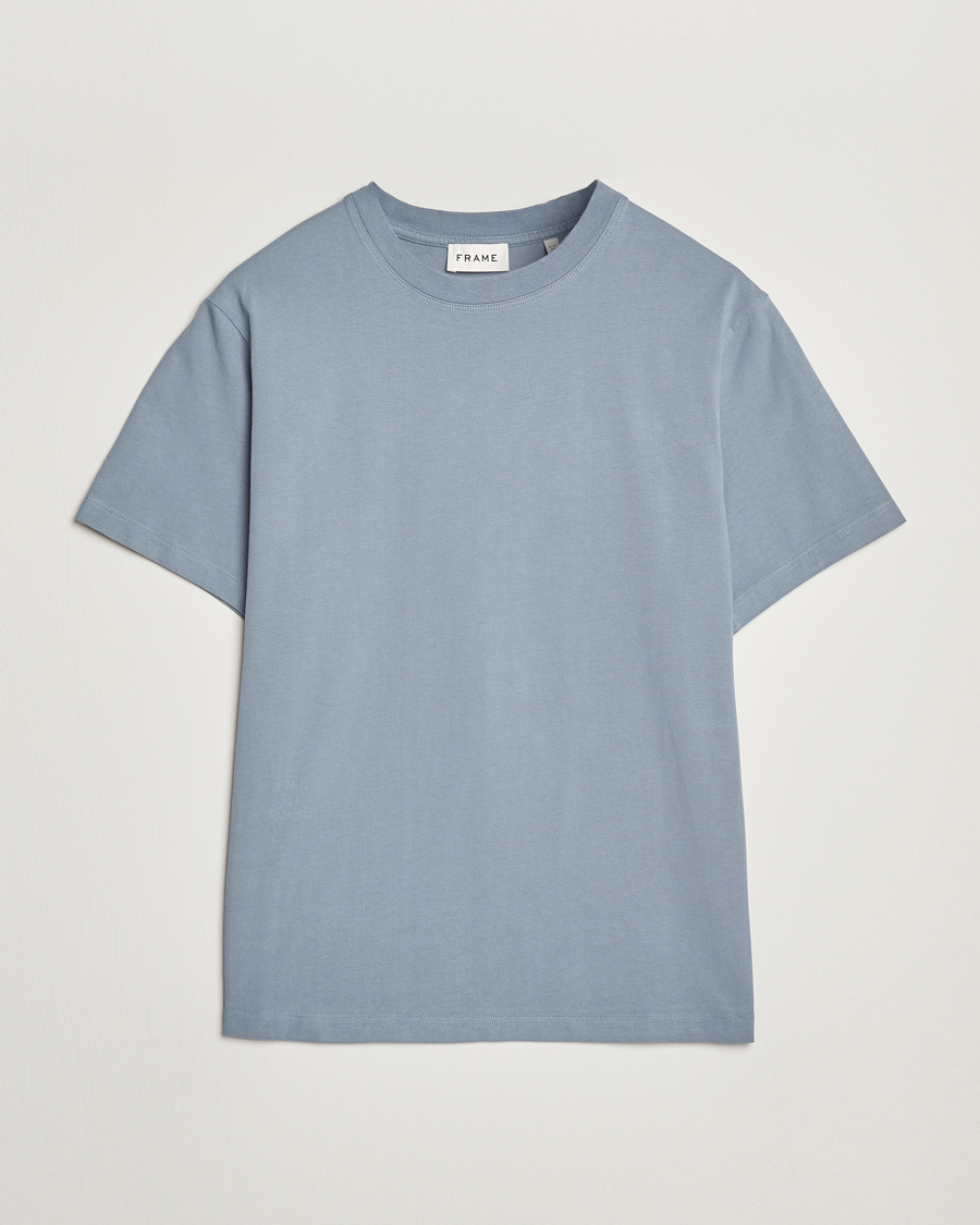 Heren | T-shirts | FRAME | Logo T-Shirt Smoky Blue