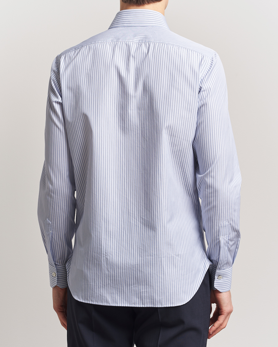 Heren | Overhemden | Kiton | Slim Fit Dress Shirt Light Blue Stripe