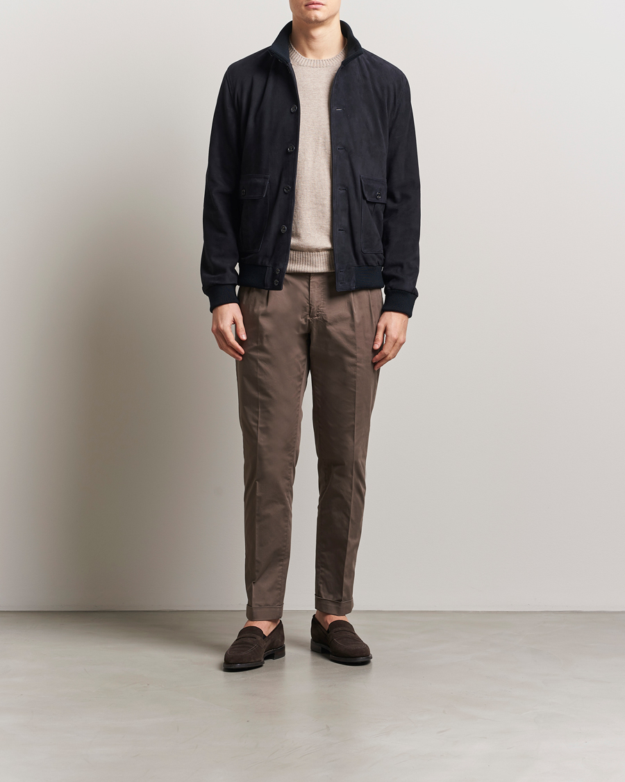 Heren | Jassen | Valstar | Valstarino Suede Jacket Navy