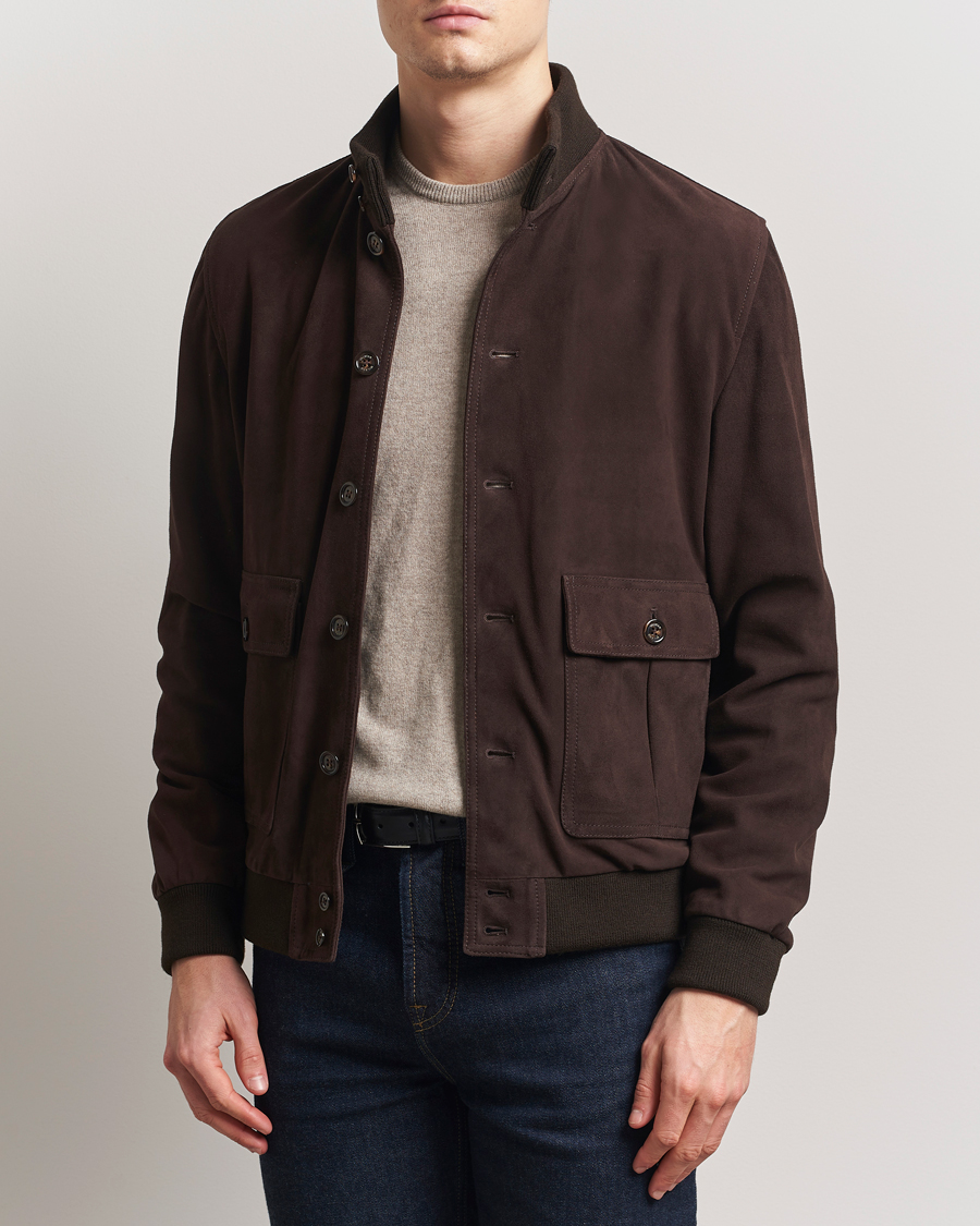 Heren | Jassen | Valstar | Valstarino Suede Jacket Dark Brown