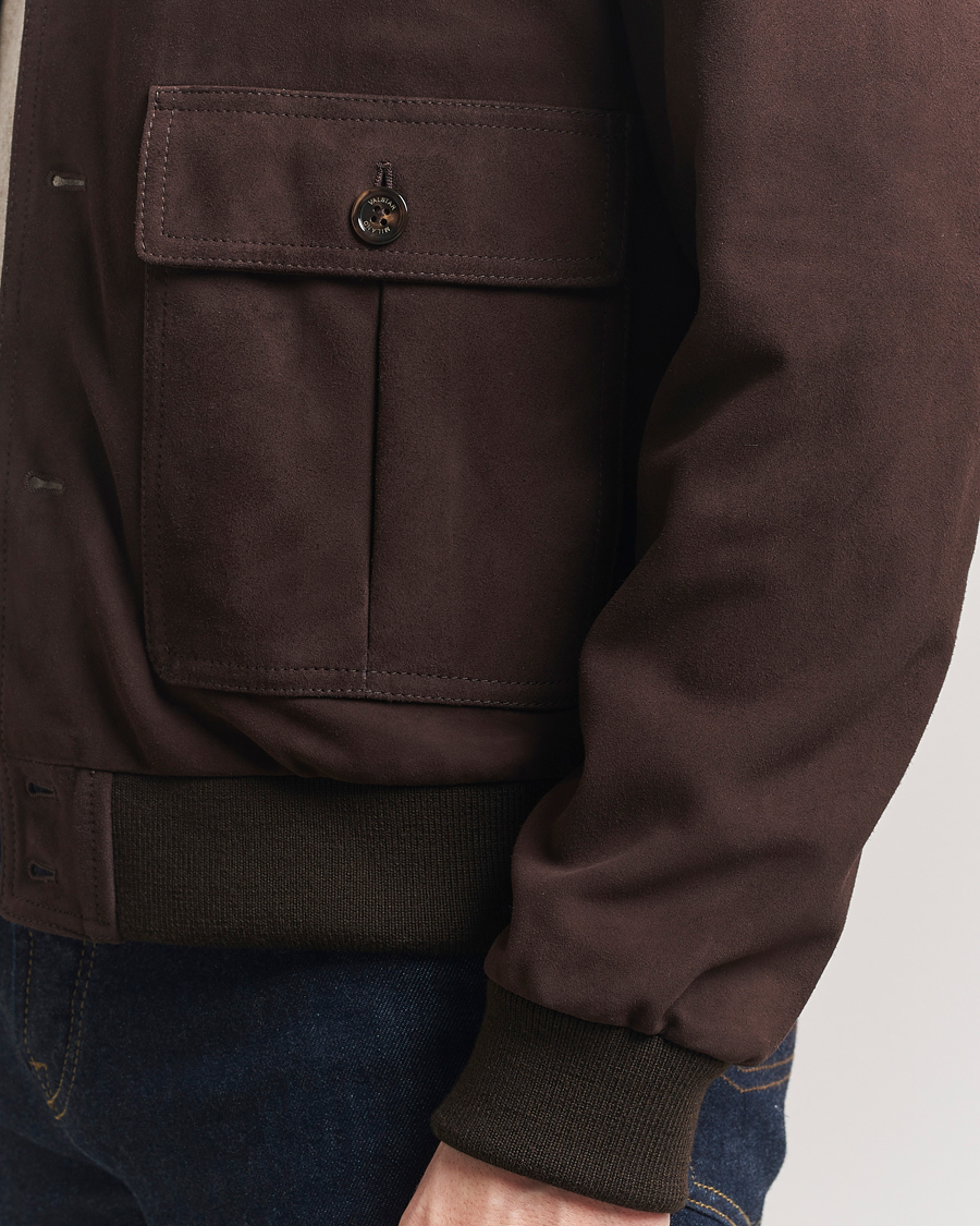 Heren | Jassen | Valstar | Valstarino Suede Jacket Dark Brown