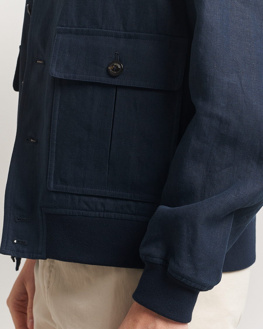 Heren | Jassen | Valstar | Valstarino Linen Jacket Navy