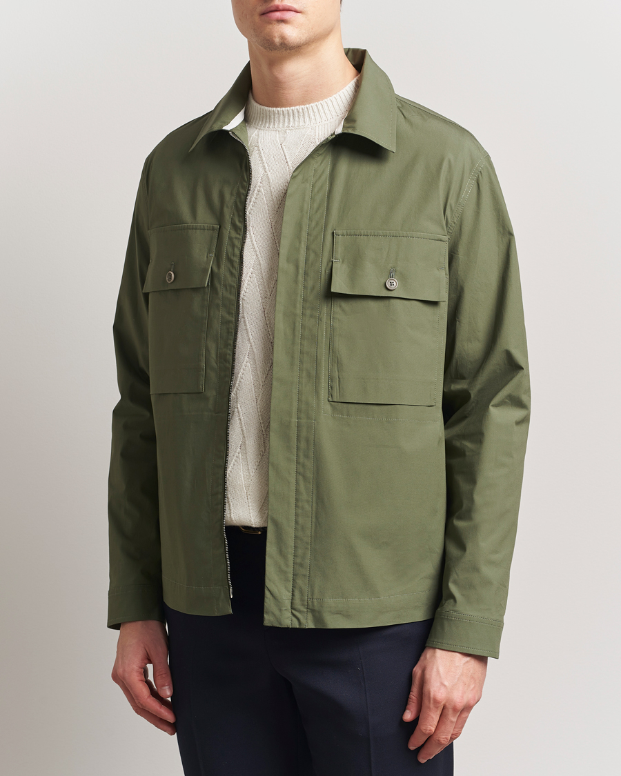 Heren | Jassen | Valstar | Cotton Poplin Shirt Jacket Green
