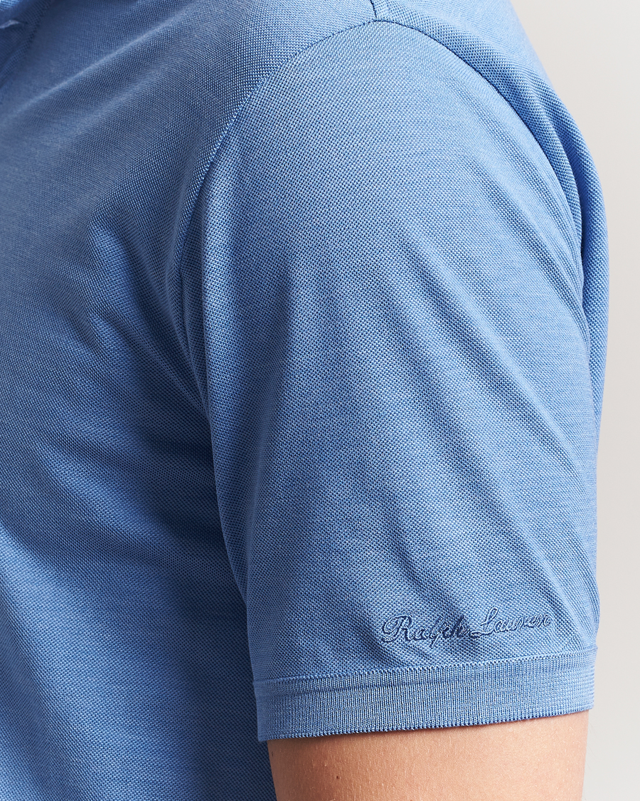 Heren | Polo's | Ralph Lauren Purple Label | Cotton/Silk Short Sleeve Polo Cornflower