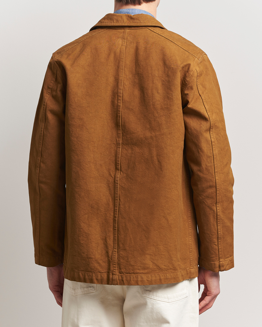 Heren | Jassen | Drake's | Duck Cotton Canvas Chore Jacket Tobacco