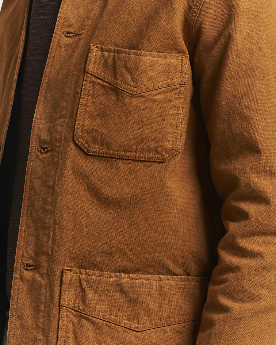 Heren | Jassen | Drake's | Duck Cotton Canvas Chore Jacket Tobacco