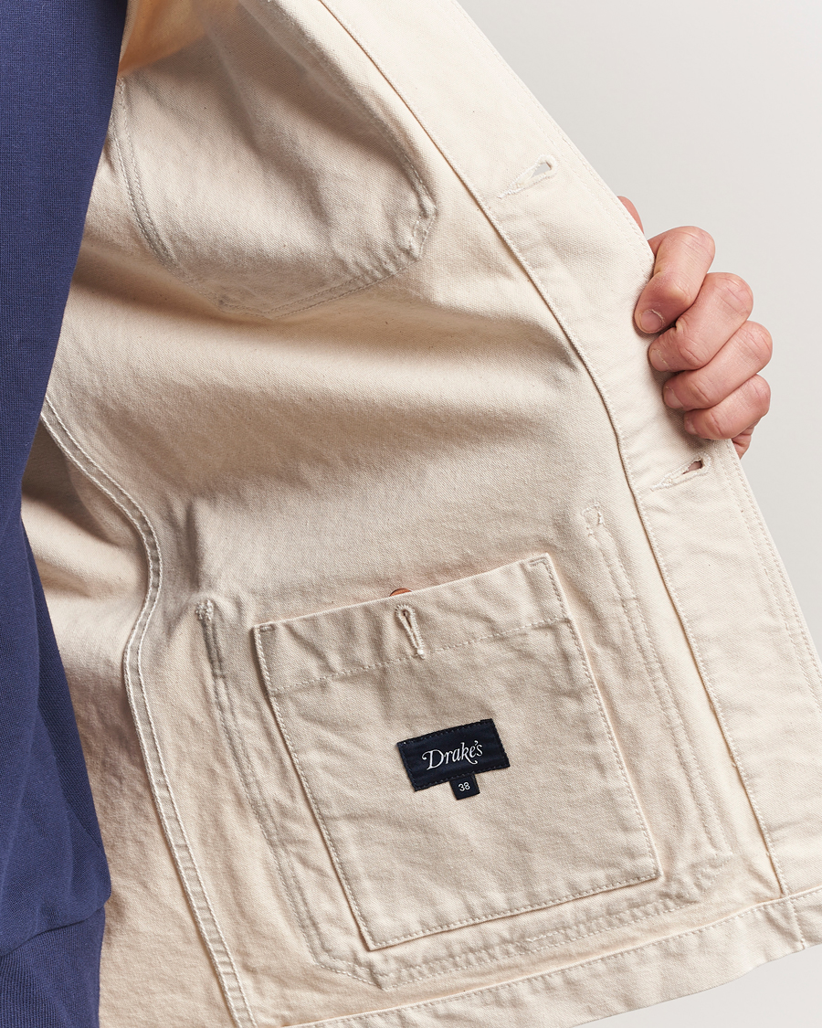 Heren | Jassen | Drake's | Duck Cotton Canvas Shore Jacket Natural