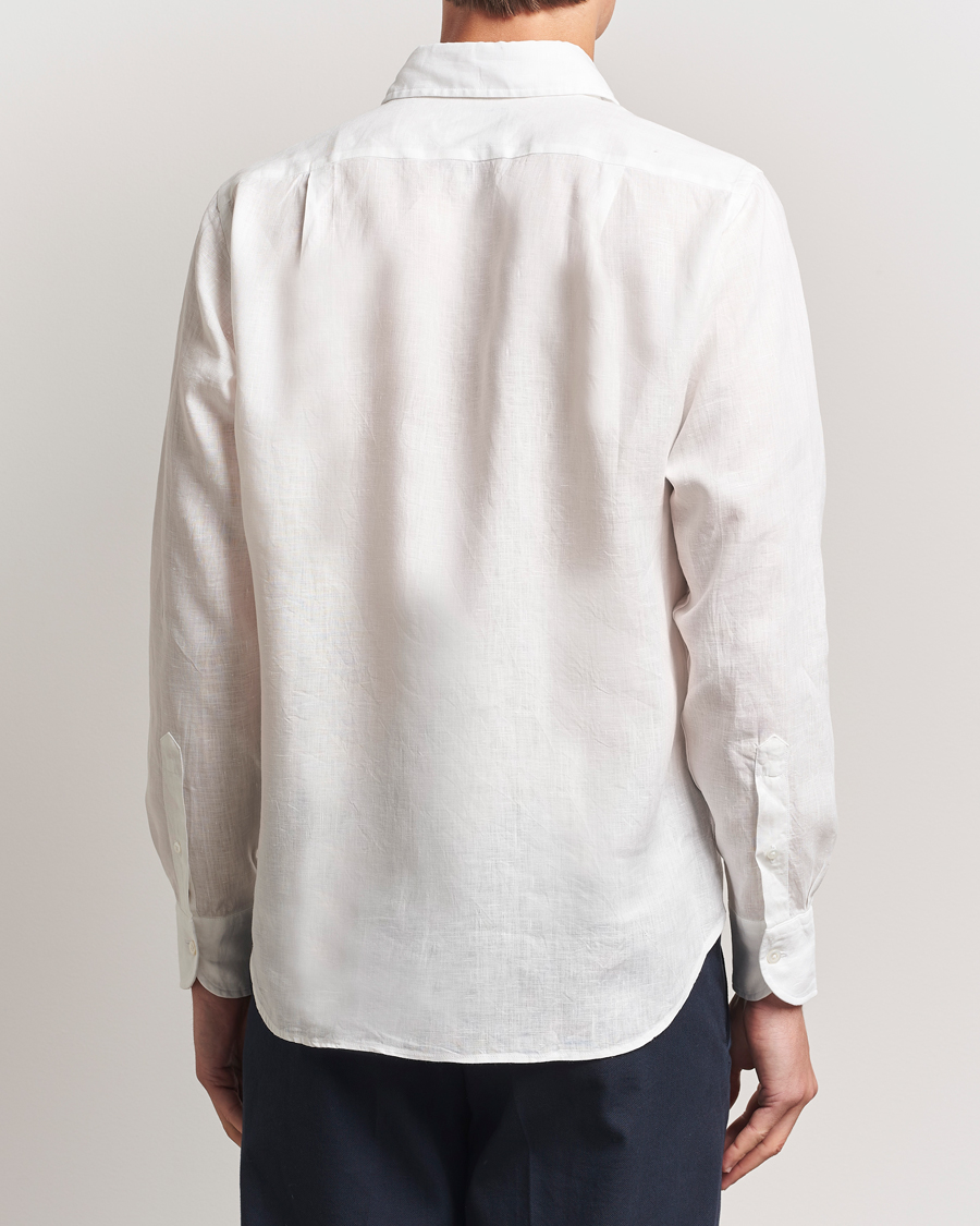 Heren | Overhemden | Drake's | Linen Summer Shirt Ecru