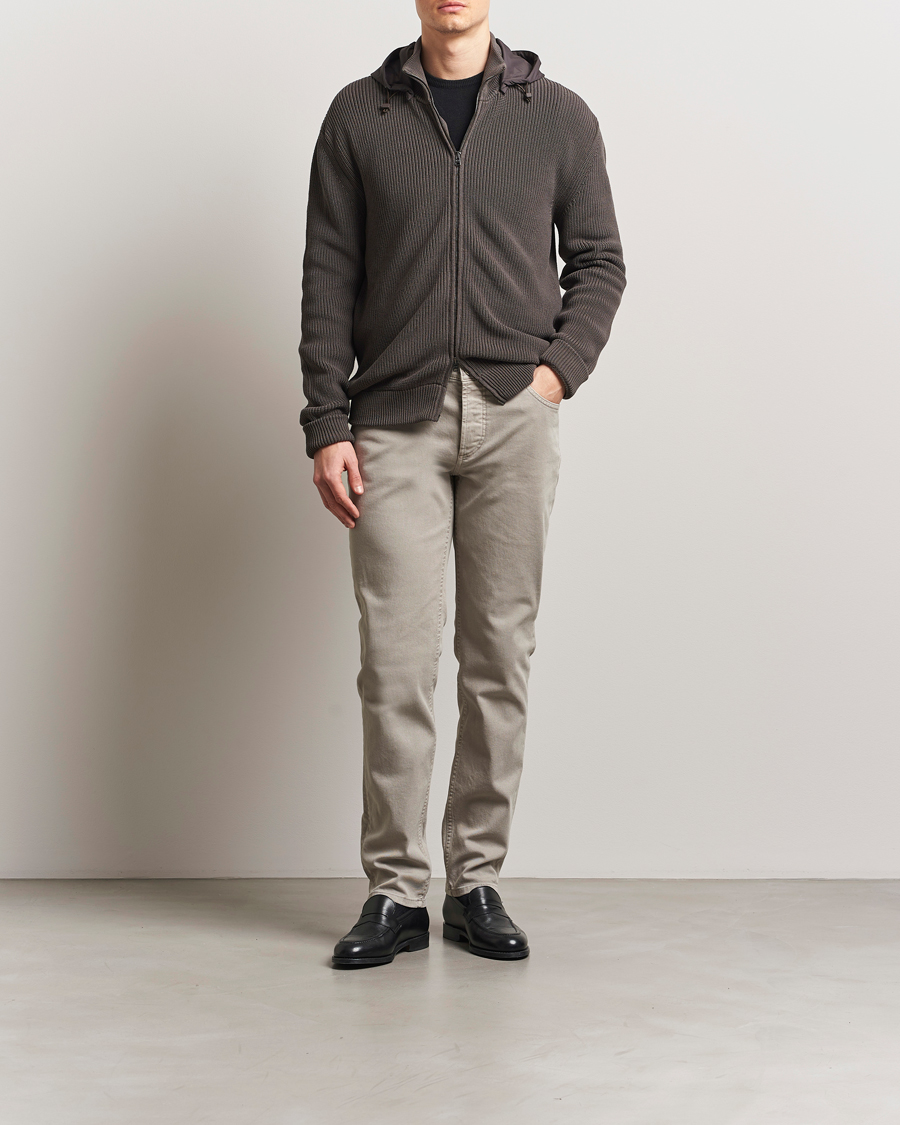 Heren | Jassen | Herno | Cotton Knit Hybrid Jacket Brown