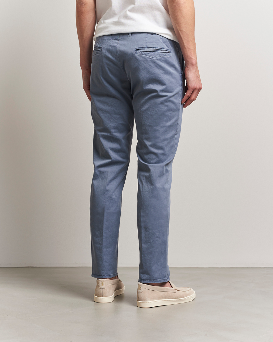 Heren | Broeken | Incotex | Slim Fit Garment Dyed Slacks Blue