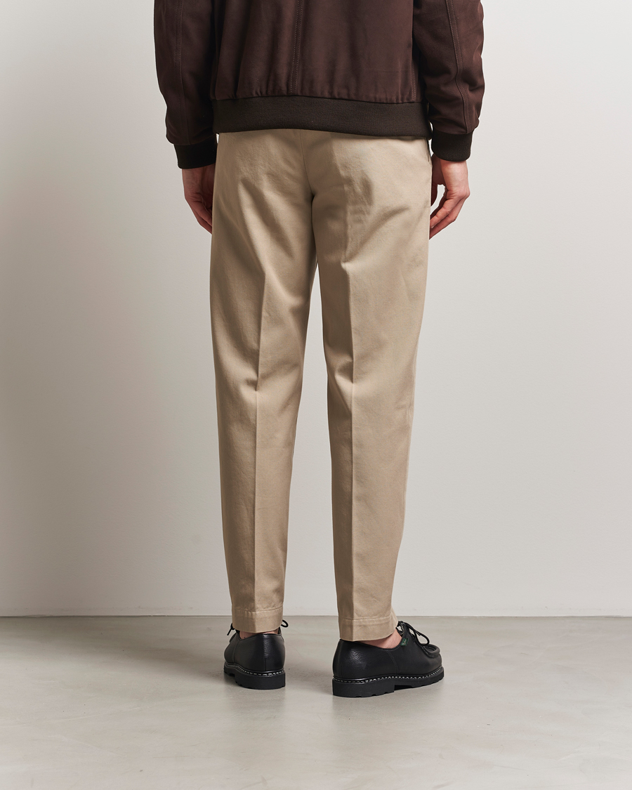 Heren | Broeken | Incotex | Regular Fit Uniform Cotton Slacks Beige