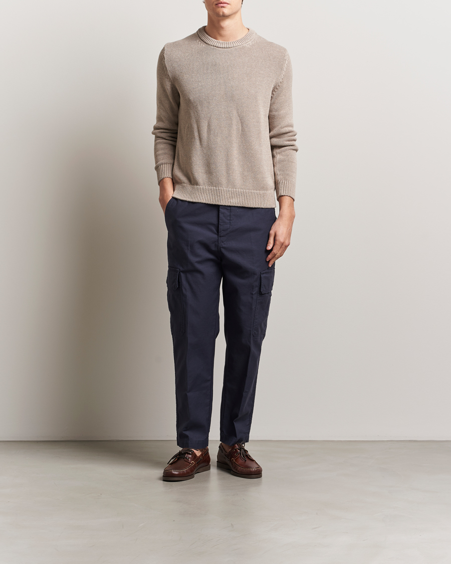 Heren | Broeken | Incotex | Regular Fit Cargo Pants Navy