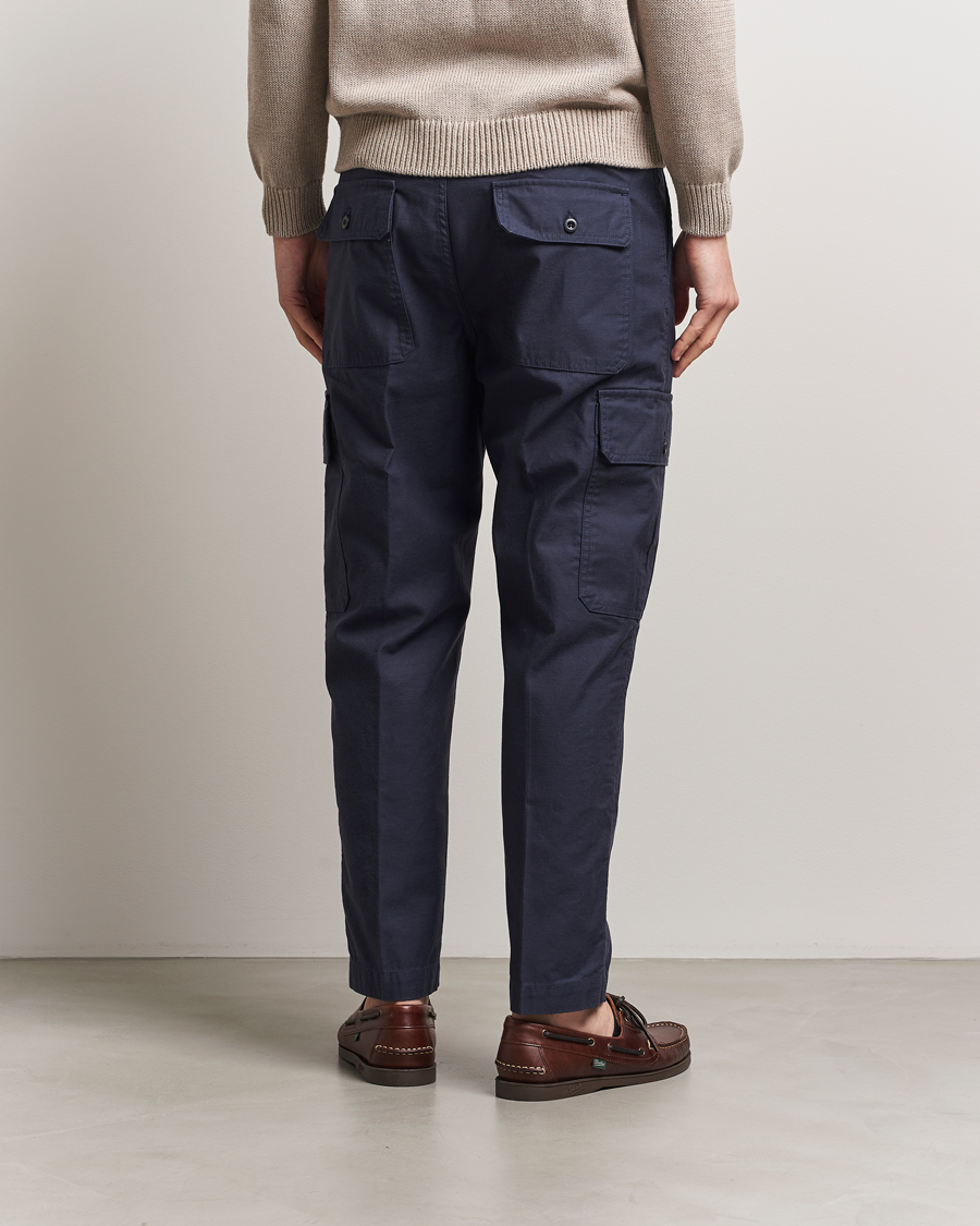 Heren | Broeken | Incotex | Regular Fit Cargo Pants Navy