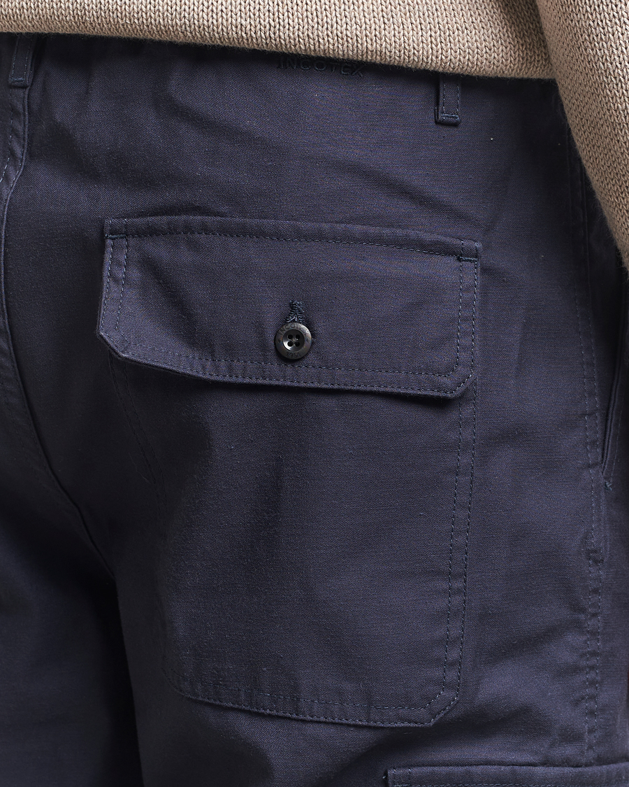 Heren | Broeken | Incotex | Regular Fit Cargo Pants Navy