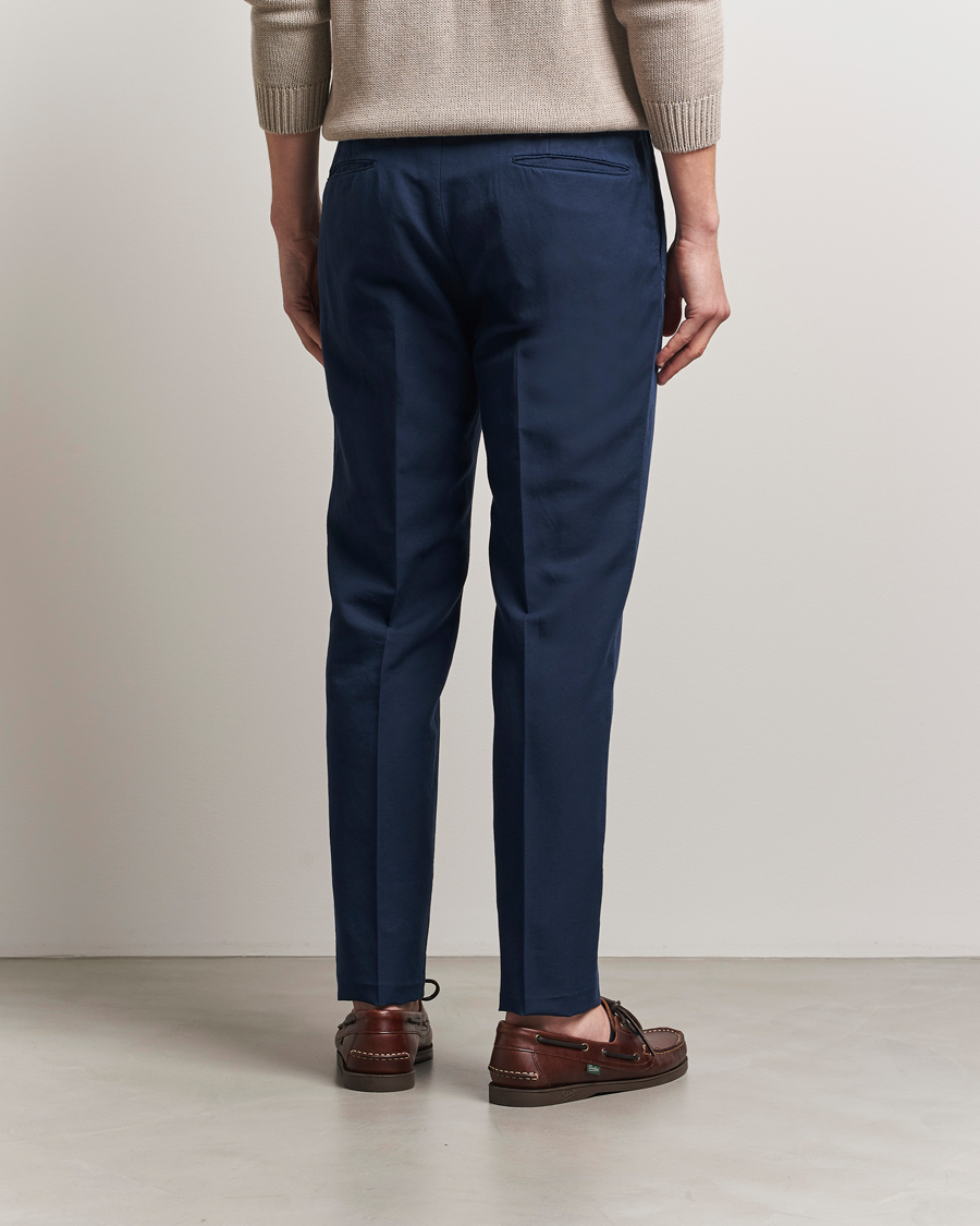 Heren | Broeken | Incotex | Slim Fit Chinolino Trousers Navy