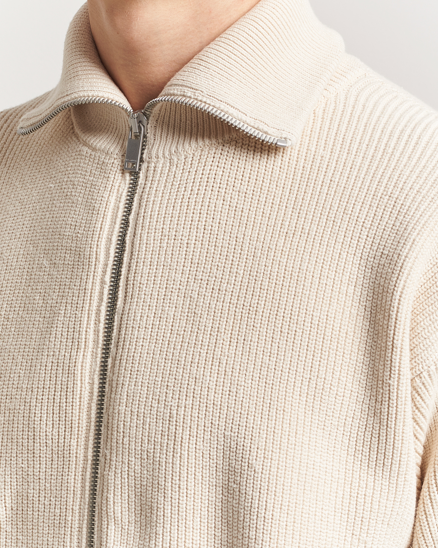 Heren | Truien | Jil Sander | Rib Full Zip Cardigan Porcelain