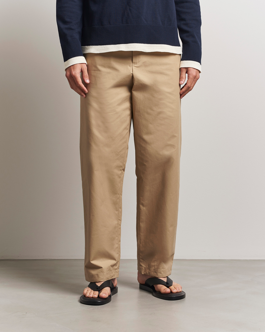 Heren | Broeken | Jil Sander | Organic Cotton Trousers Khaki