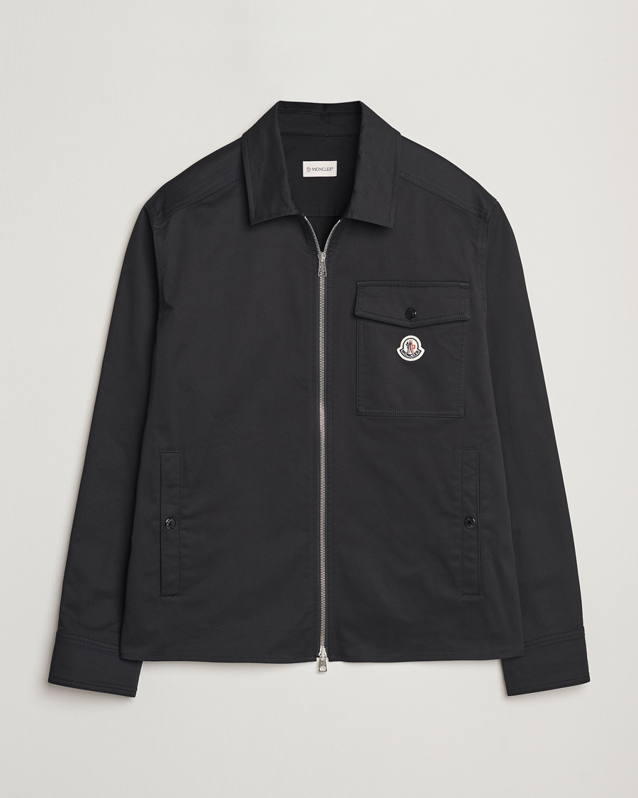 Heren | Overhemden | Moncler | Zip Overshirt Black