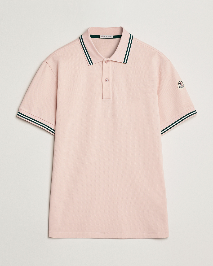 Heren | Polo's | Moncler | Contrast Rib Polo Pink