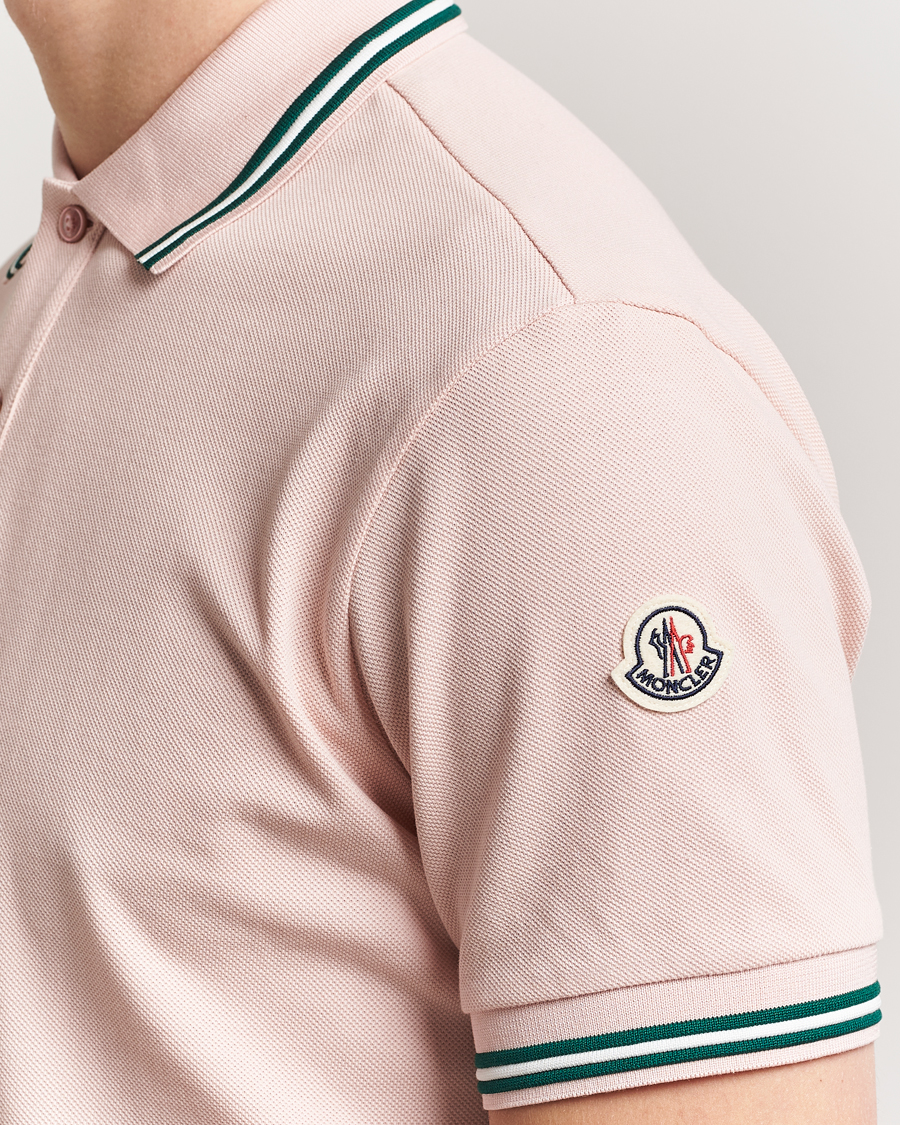 Heren | Polo's | Moncler | Contrast Rib Polo Pink