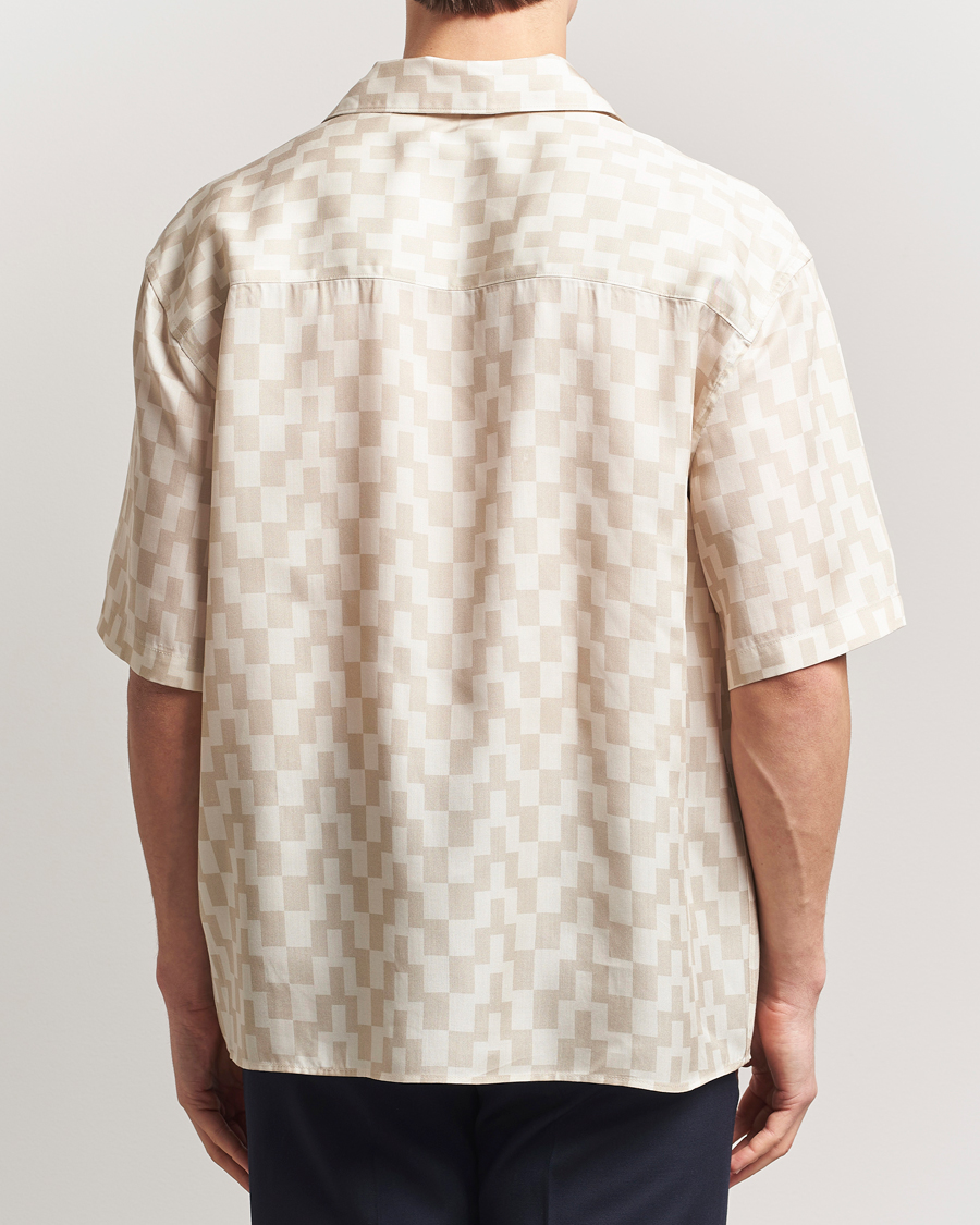 Heren | Overhemden | J.Lindeberg | Ellis Stack Bridge Print Shirt Moonbeam