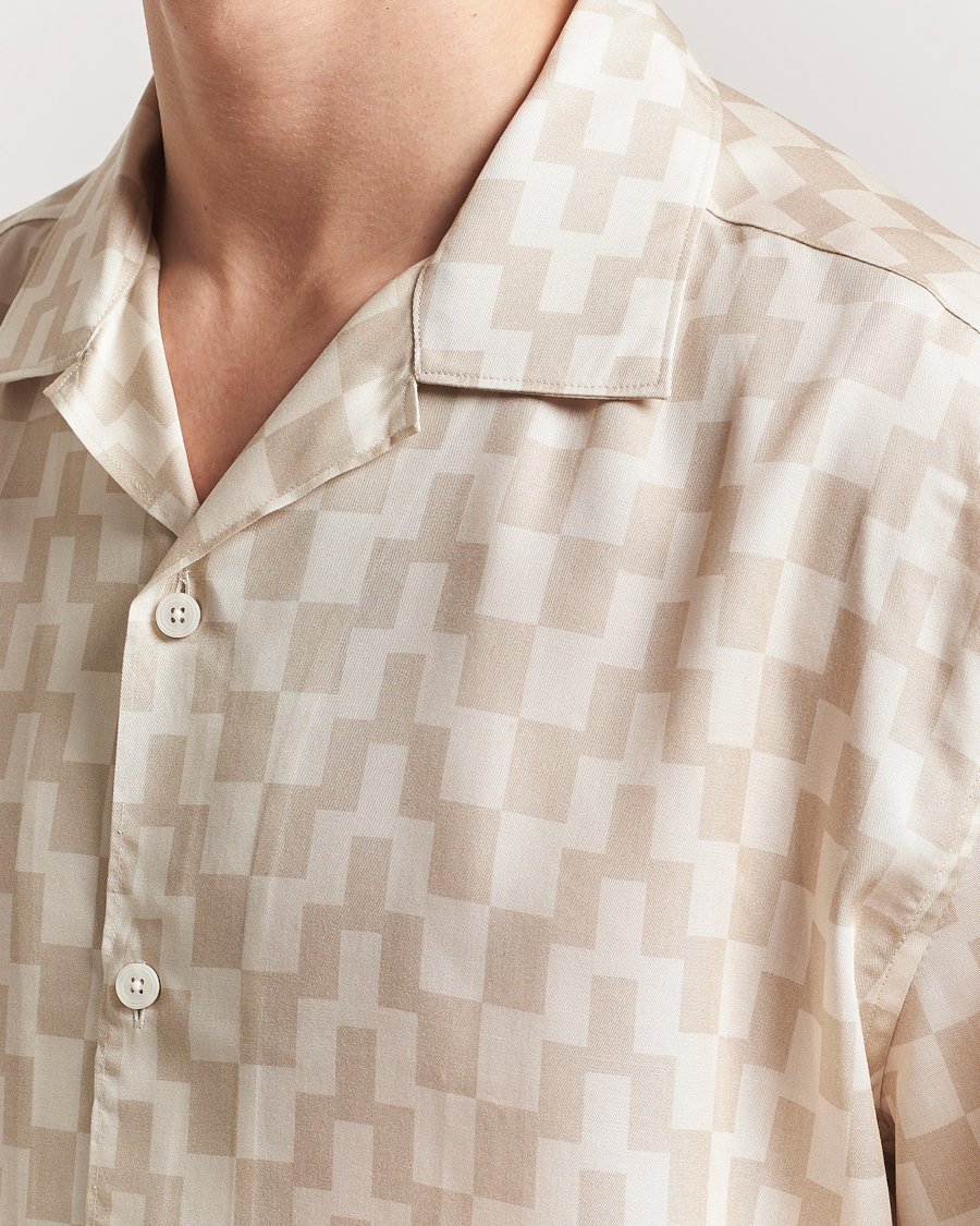 Heren | Overhemden | J.Lindeberg | Ellis Stack Bridge Print Shirt Moonbeam