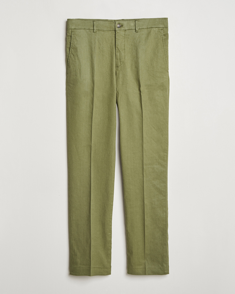 Heren | Broeken | J.Lindeberg | Lois Linen Stretch Pants Olivinie