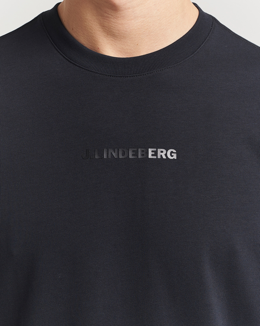 Heren | T-shirts | J.Lindeberg | Hale Heavy Logo T-Shirt Black