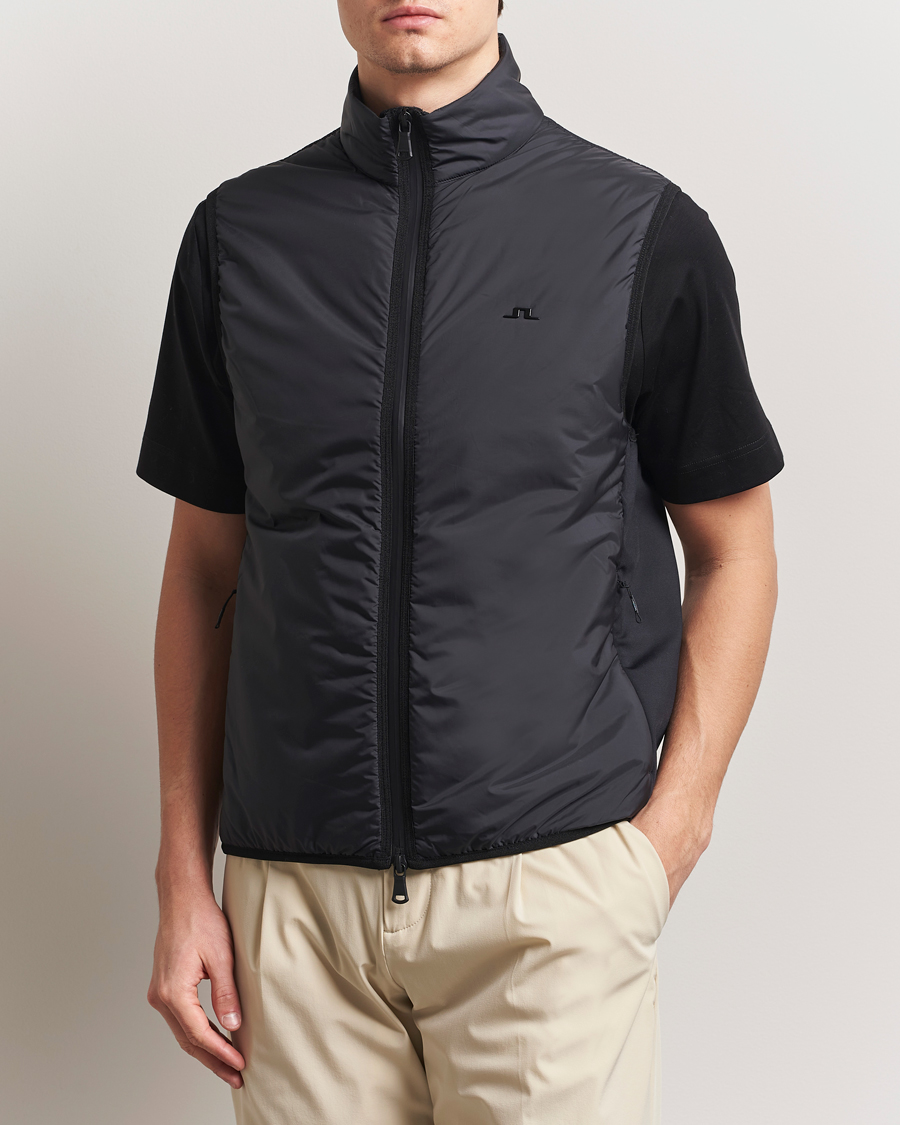 Heren | Truien | J.Lindeberg | Dobber Hybrid Vest Black