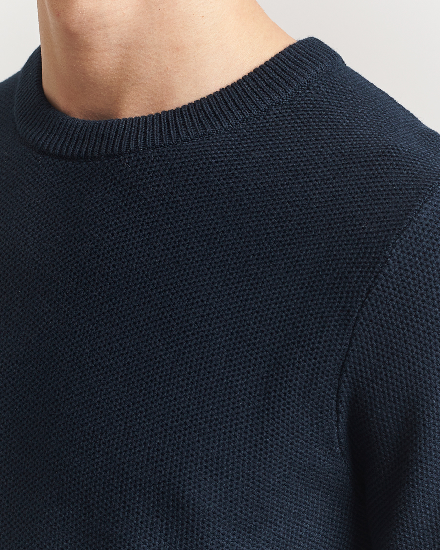 Heren | Truien | J.Lindeberg | Arthur Organic Cotton Knit Navy