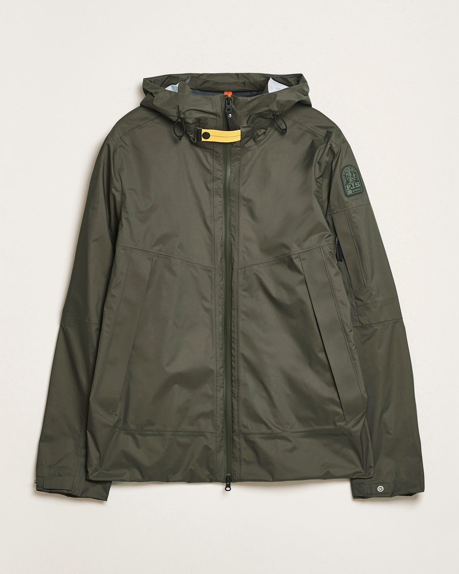 Heren | Jassen | Parajumpers | Aso Rain Hooded Jacket Dark Mud