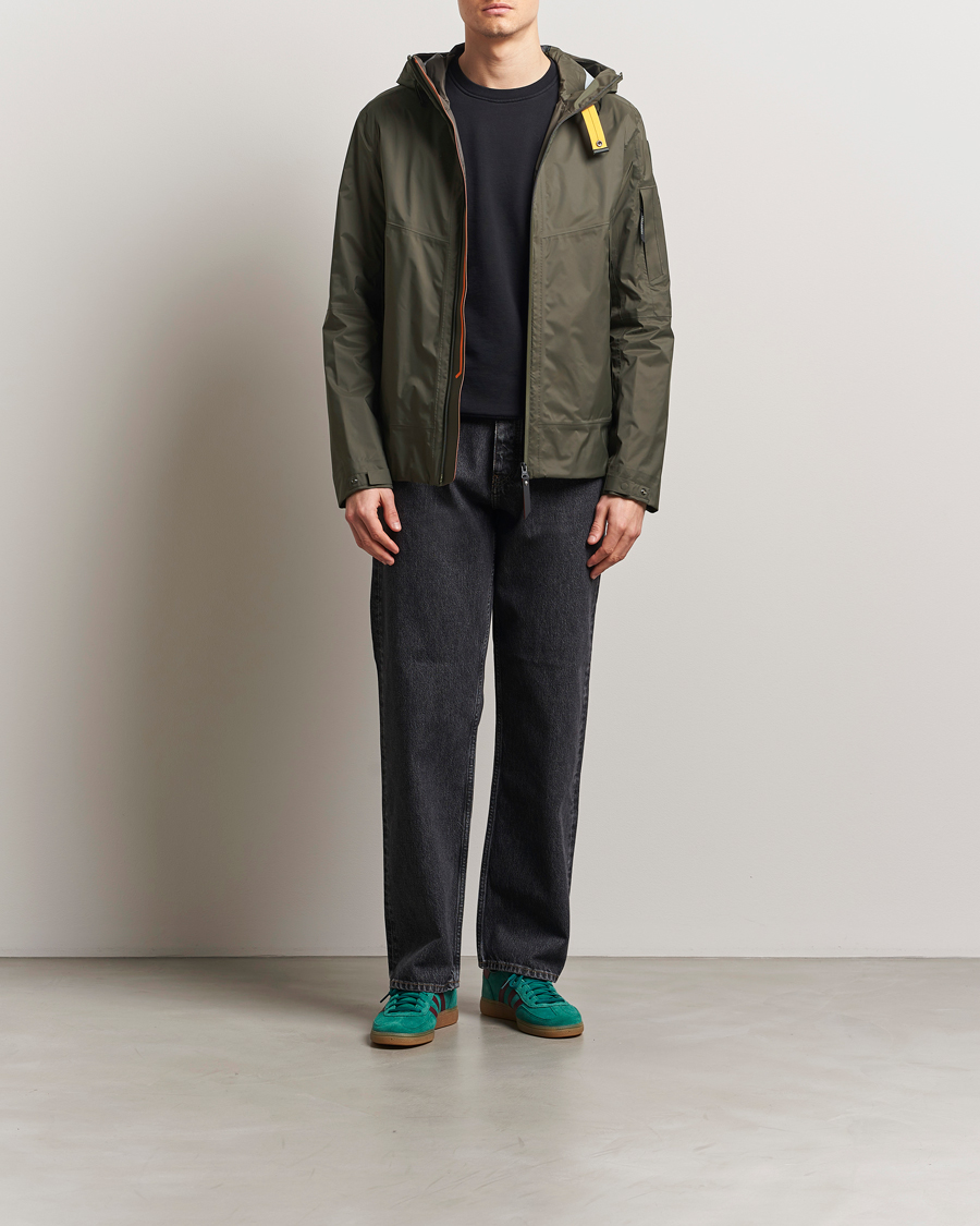 Heren | Jassen | Parajumpers | Aso Rain Hooded Jacket Dark Mud