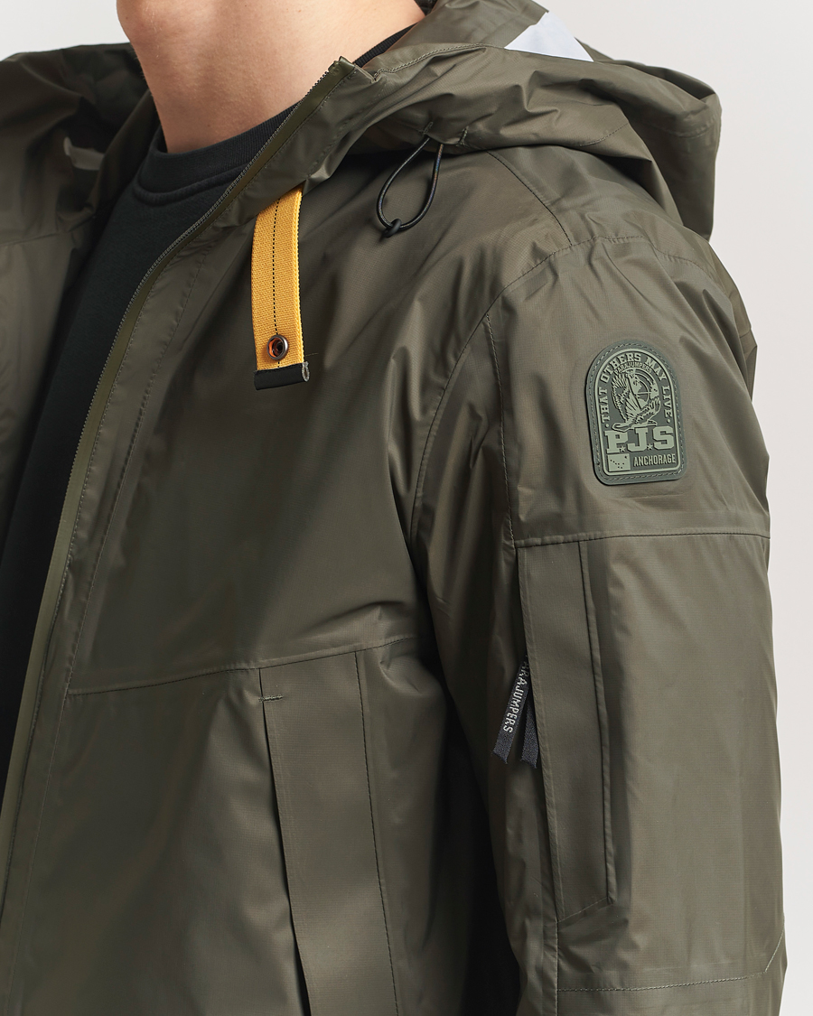 Heren | Jassen | Parajumpers | Aso Rain Hooded Jacket Dark Mud