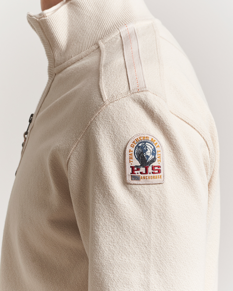 Heren | Truien | Parajumpers | Lenard Groundfield Half Zip Antique White