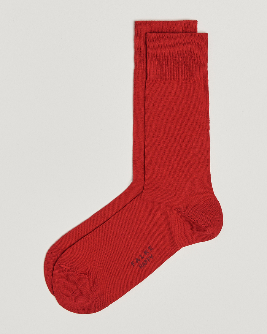 Heren | Ondergoed | Falke | Happy 2-Pack Cotton Socks Scarlet
