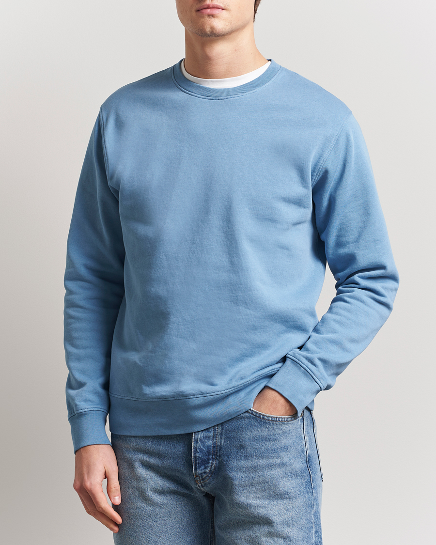 Heren | Truien | Colorful Standard | Classic Organic Crew Neck Sweat Seaside Blue