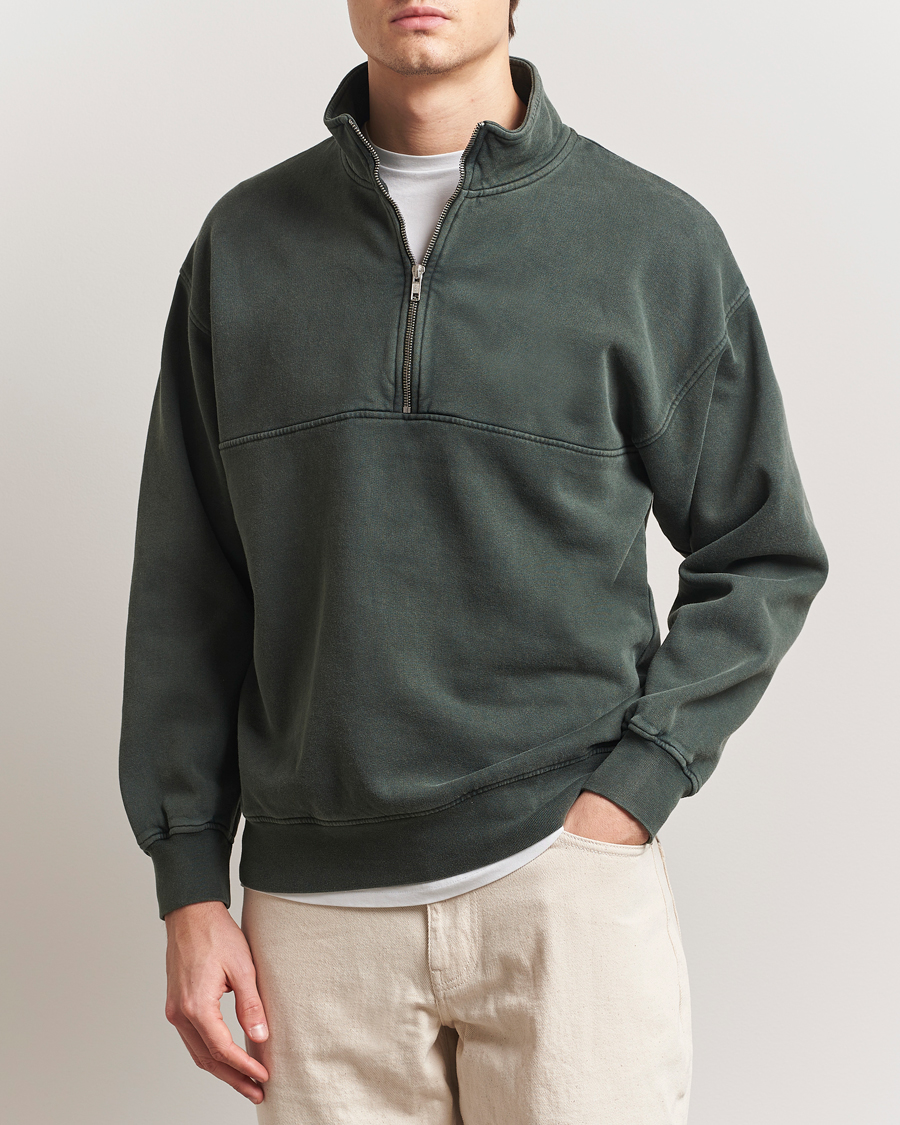 Heren | Truien | Colorful Standard | Classic Organic Half-Zip Midnight Forest