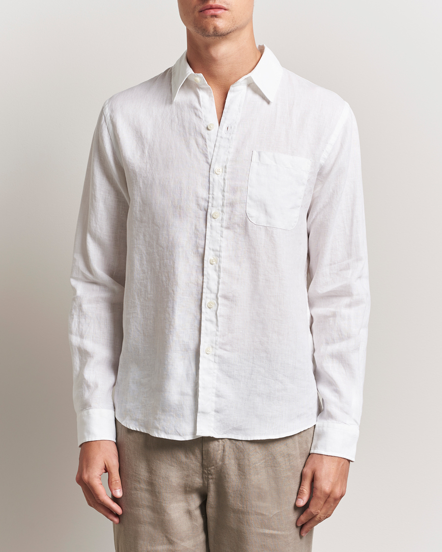 Heren | Overhemden | Colorful Standard | Garment Dyed Linen Shirt Optical White