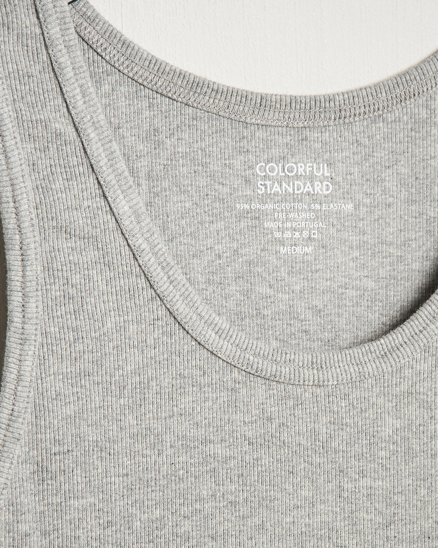 Heren | T-shirts | Colorful Standard | Organic Rib Tank Top Heather Grey