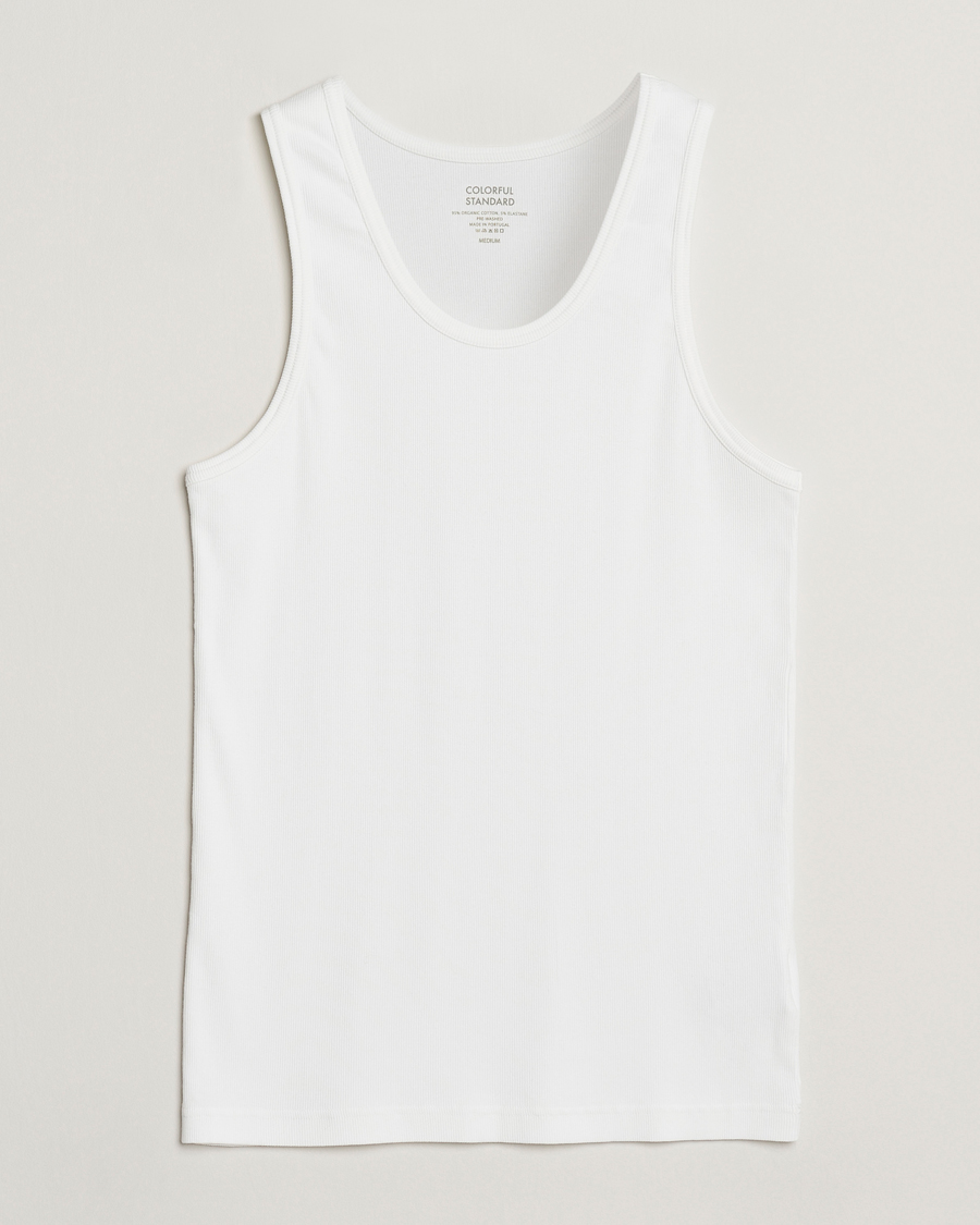 Heren | T-shirts | Colorful Standard | Organic Rib Tank Top Optical White