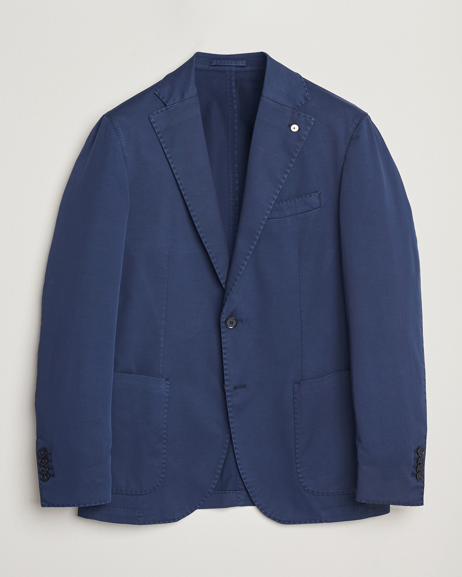 Heren | Blazers | L.B.M. 1911 | Jack Regular Fit Cotton Stretch Blazer Navy