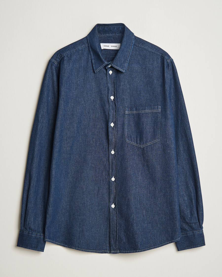 Heren | Overhemden | Samsøe Samsøe | Ryan Chambray Shirt Salute Blue