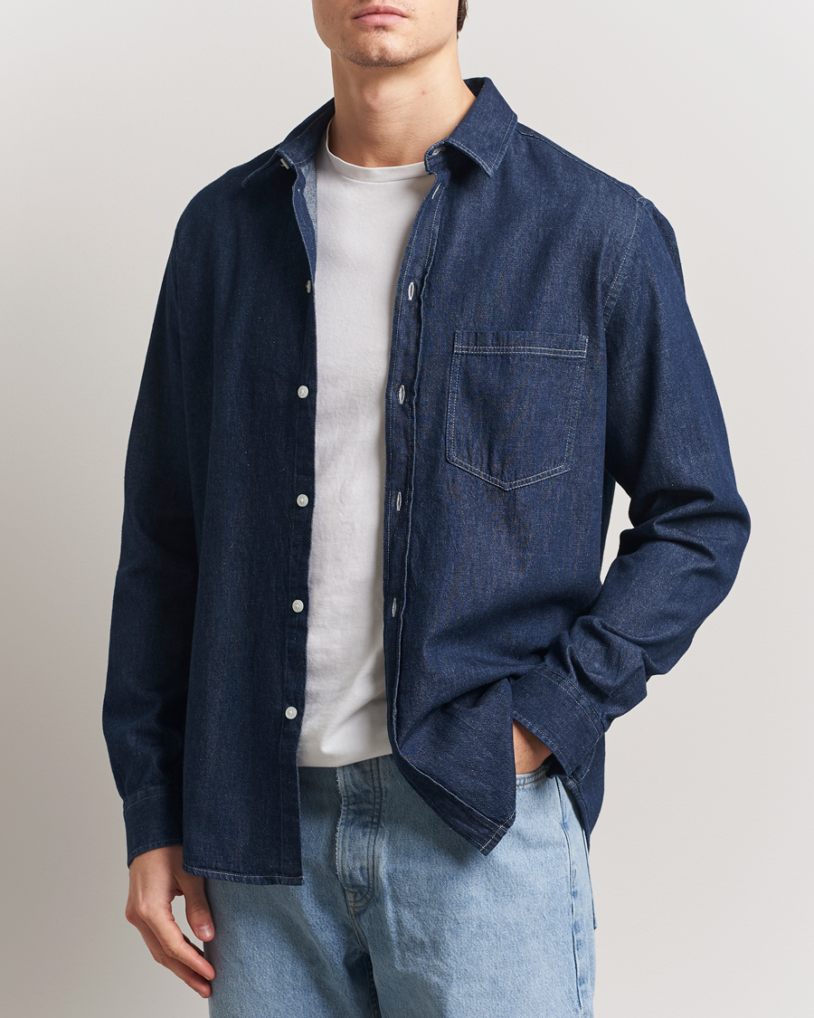 Heren | Overhemden | Samsøe Samsøe | Ryan Chambray Shirt Salute Blue