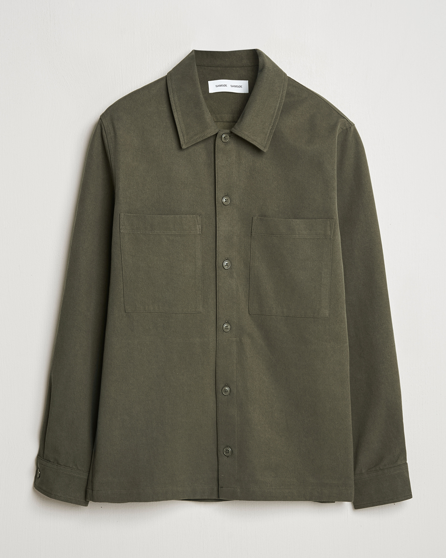 Heren | Overhemden | Samsøe Samsøe | Sataka Overshirt Forest Night